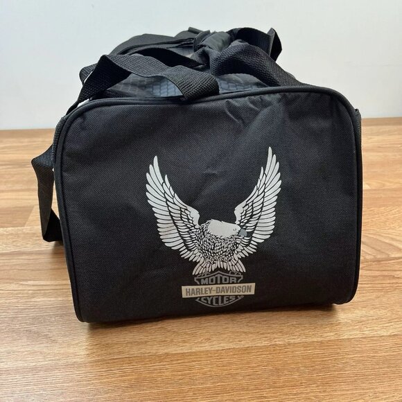 Harley-Davidson Tail of The Dragon Collection Logo Duffel Bag Black Zip NEW - Picture 10 of 14